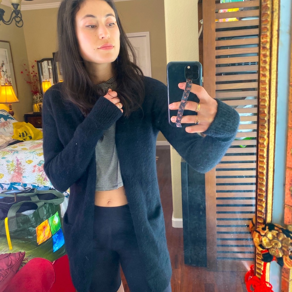 Wilfred Free long alpaca cardigan